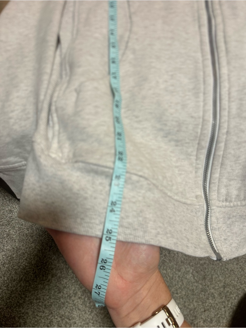 lululemon athletica Heather Light Gray Full-Zip Scuba Utility Jacket - Picture 13 of 16